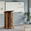 vidaXL Pódium fiókkal polcokkal Öreg fa 55 x 55 x 107 cm Faanyag