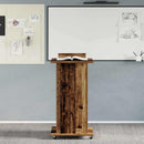 vidaXL Pódium fiókkal polcokkal Öreg fa 55 x 55 x 107 cm Faanyag