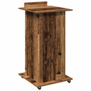 vidaXL Pódium fiókkal polcokkal Öreg fa 55 x 55 x 107 cm Faanyag