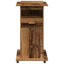 vidaXL Pódium fiókkal polcokkal Öreg fa 55 x 55 x 107 cm Faanyag