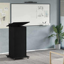 vidaXL Pódium fiókkal polcokkal Fekete tölgy 55 x 55 x 107 cm Faanyag