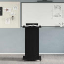 vidaXL Pódium fiókkal polcokkal Fekete tölgy 55 x 55 x 107 cm Faanyag
