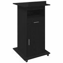 vidaXL Pódium fiókkal polcokkal Fekete tölgy 55 x 55 x 107 cm Faanyag