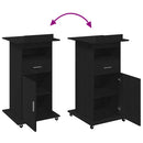 vidaXL Pódium fiókkal polcokkal Fekete tölgy 55 x 55 x 107 cm Faanyag