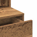 vidaXL Sminktükör fiókkal polcokkal Öreg fa 80 x 41 x 144,5 cm Faanyag