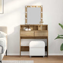 vidaXL Sminktükör fiókkal kézműves tölgy 80 x 41 x 144,5 cm Faanyag