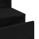 vidaXL Sminktükör fiókkal Musta tammi 80 x 41 x 144,5 cm Faanyag