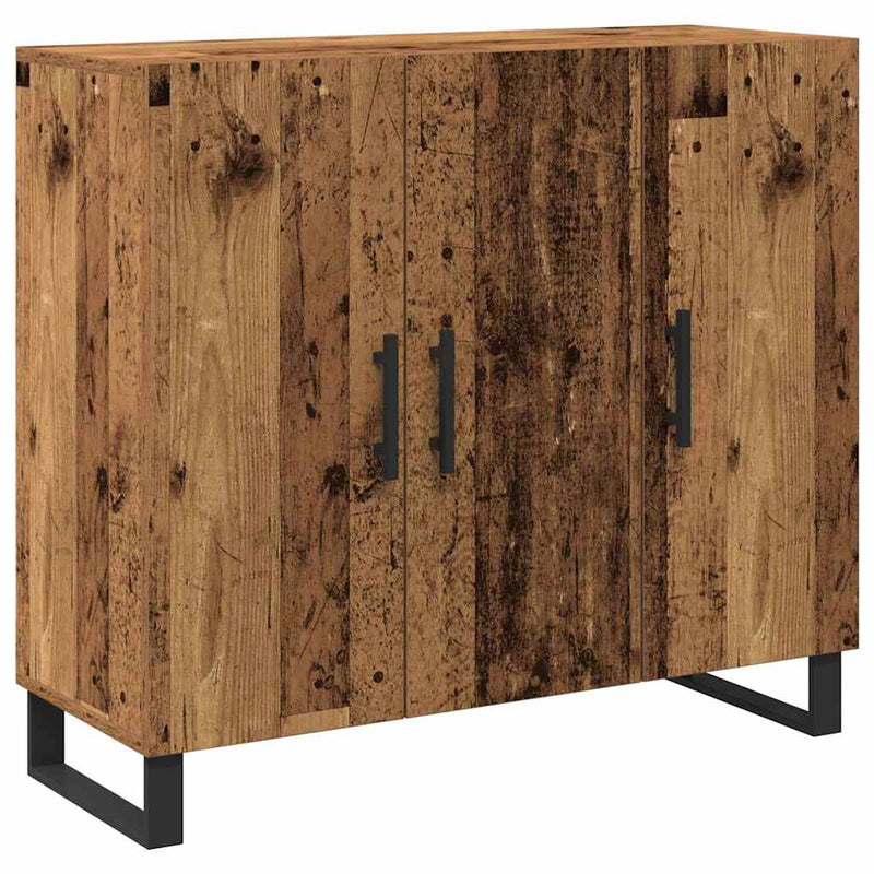 vidaXL Széf Régi fa 90 x 34 x 80 cm Faanyag