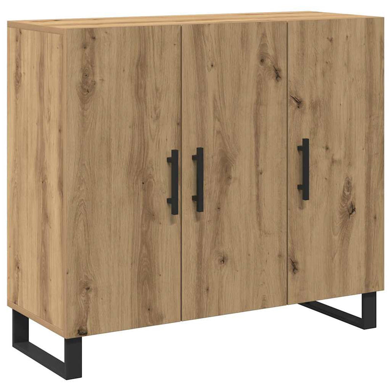 vidaXL Széf kézműves tölgy 90 x 34 x 80 cm Faanyag