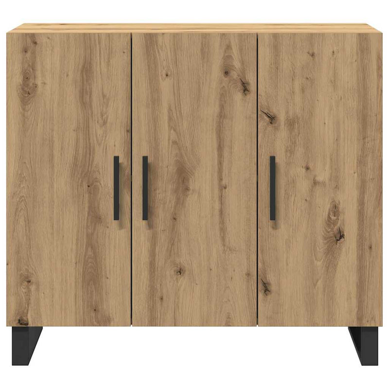 vidaXL Széf kézműves tölgy 90 x 34 x 80 cm Faanyag