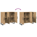 vidaXL Széf kézműves tölgy 90 x 34 x 80 cm Faanyag