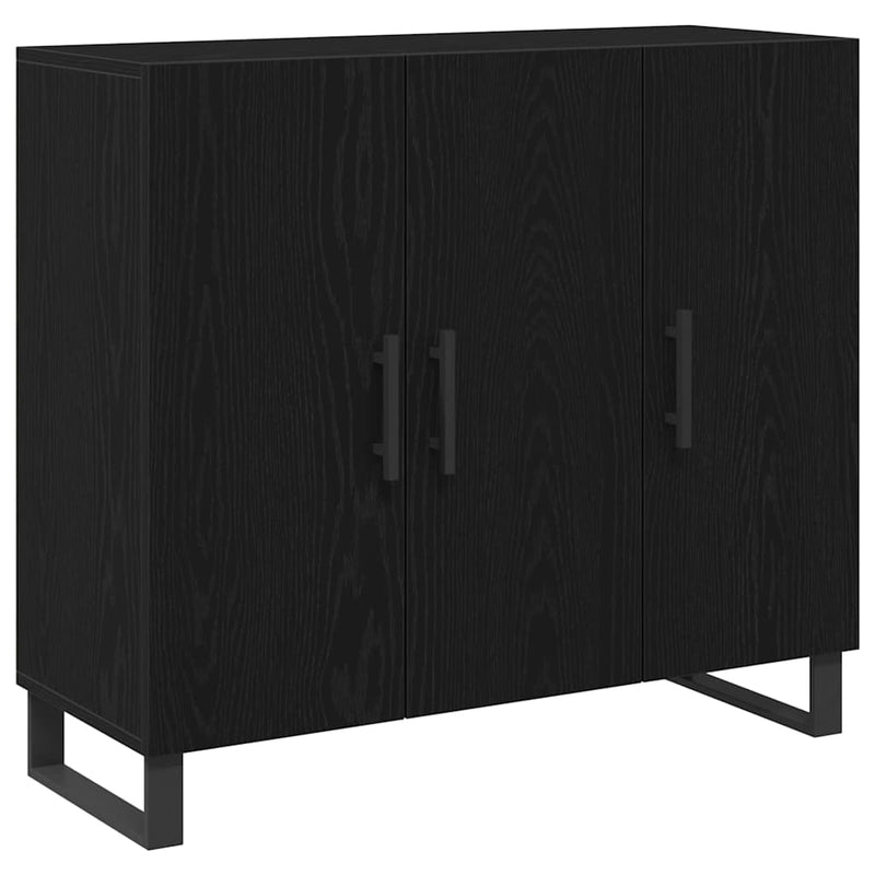 vidaXL Széf Musta tammi 90 x 34 x 80 cm Faanyag