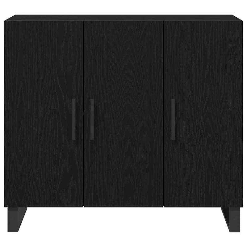 vidaXL Széf Musta tammi 90 x 34 x 80 cm Faanyag