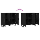 vidaXL Széf Musta tammi 90 x 34 x 80 cm Faanyag