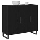 vidaXL Széf Fekete tölgy 90 x 34 x 80 cm Faanyag