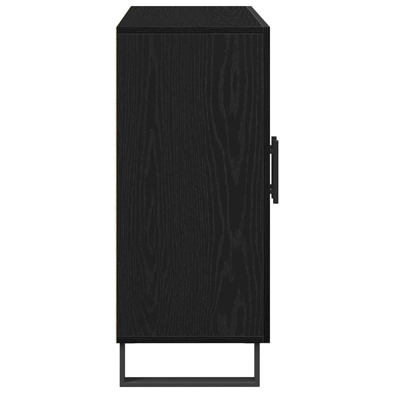 vidaXL Széf Musta tammi 90 x 34 x 80 cm Faanyag