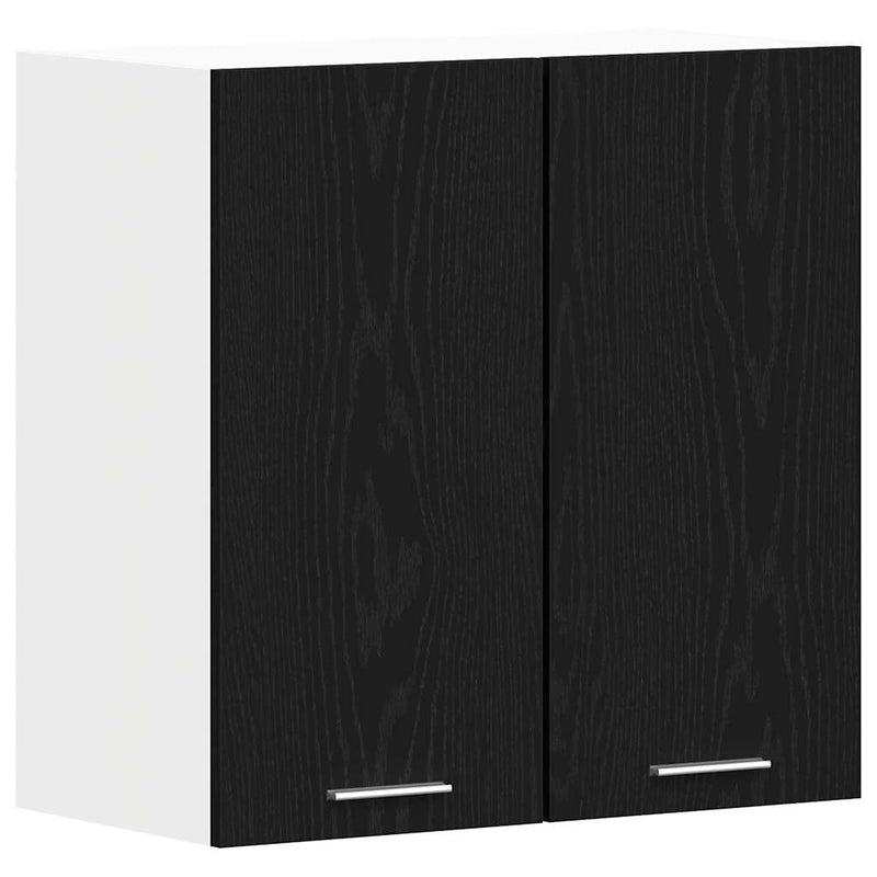 vidaXL Függő szekrény polcokkal Musta tammi 60 x 31 x 60 cm Faanyag