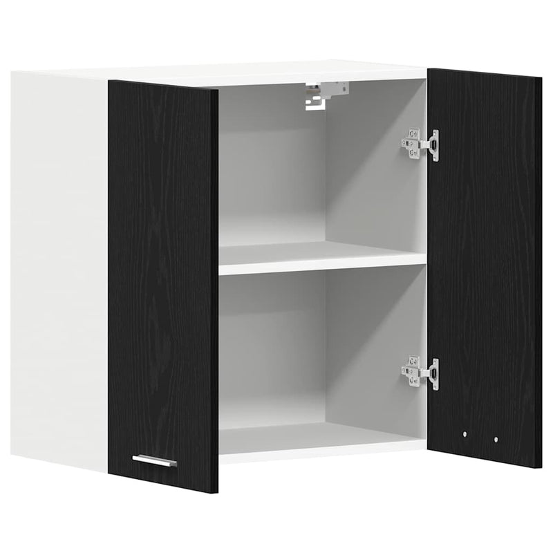 vidaXL Függő szekrény polcokkal Musta tammi 60 x 31 x 60 cm Faanyag