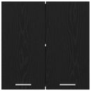 vidaXL Függő szekrény ajtóval Riga Musta tammi 60 x 31 x 60 cm Faanyag