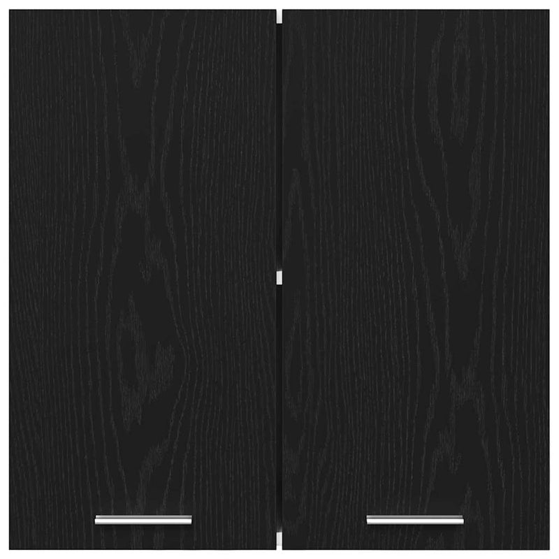vidaXL Függő szekrény polcokkal Musta tammi 60 x 31 x 60 cm Faanyag