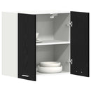 vidaXL Függő szekrény ajtóval Riga Musta tammi 60 x 31 x 60 cm Faanyag