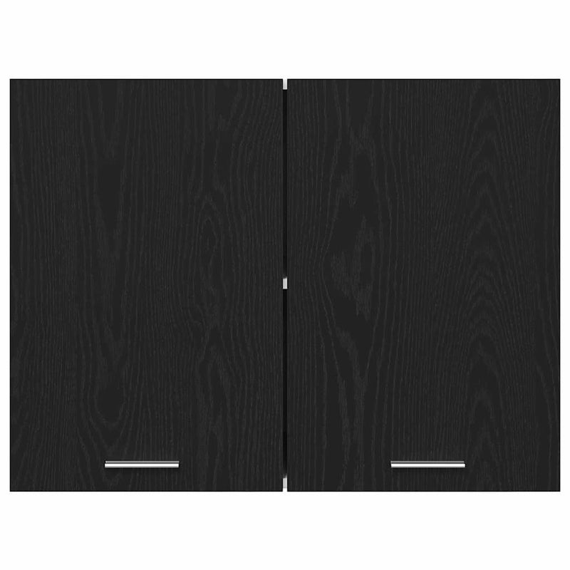 vidaXL Függő szekrény ajtóval Riga Musta tammi 80 x 31 x 60 cm Faanyag
