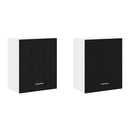 vidaXL Függő szekrény Lyon 2 pcs Fekete tölgy 50 x 31 x 60 cm Faanyag