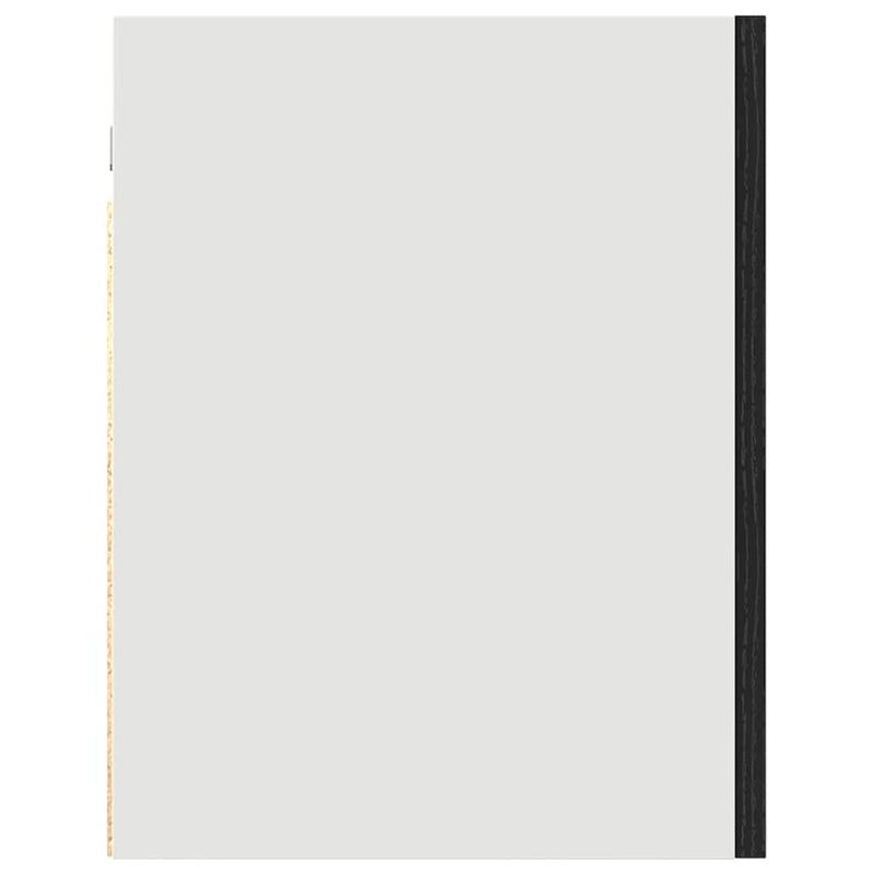 vidaXL Függő szekrény ajtóval Riga Musta tammi 60 x 31 x 60 cm Faanyag