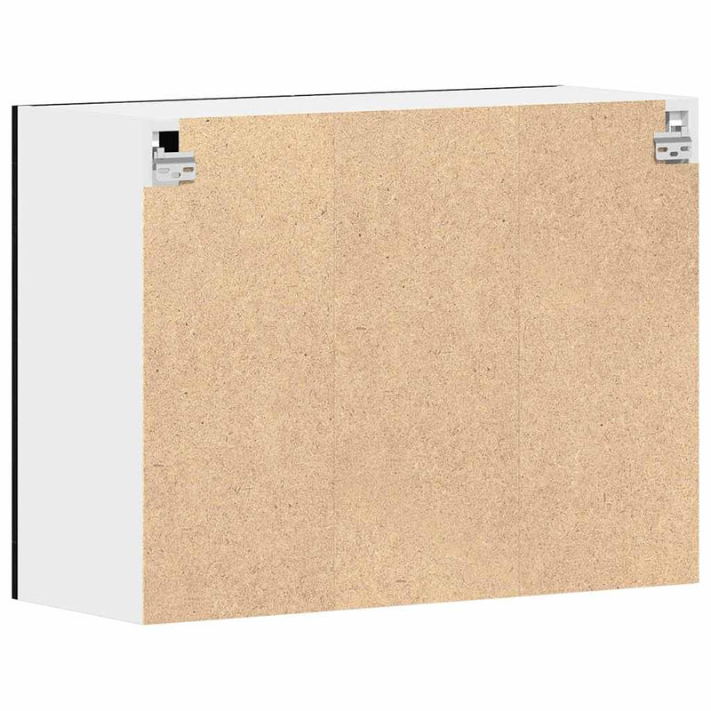 vidaXL Függő üveg szekrény Riga Musta tammi 80 x 31 x 60 cm Faanyag