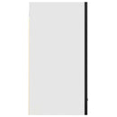 vidaXL Függő üveg szekrény Riga Musta tammi 80 x 31 x 60 cm Faanyag