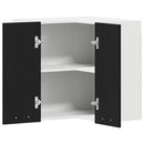 vidaXL Függő sarok szekrény Riga Musta tammi 57 x 57 x 60 cm Faanyag