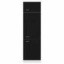 vidaXL Hűtő szekrény ajtóval Riga Musta tammi 60 x 57 x 207 cm Faanyag