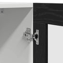 vidaXL Függő üveg szekrény Riga Musta tammi 60 x 31 x 60 cm Faanyag