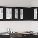 vidaXL Függő üveg szekrény Riga Musta tammi 60 x 31 x 60 cm Faanyag