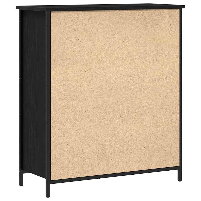 vidaXL Széf fiókkal Musta tammi 70 x 30 x 80 cm Faanyag