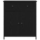 vidaXL Széf fiókkal Musta tammi 70 x 30 x 80 cm Faanyag
