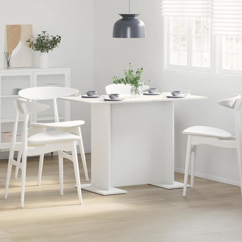 vidaXL Étkezőasztal Fehér 110 x 60 x 75 cm Faanyag