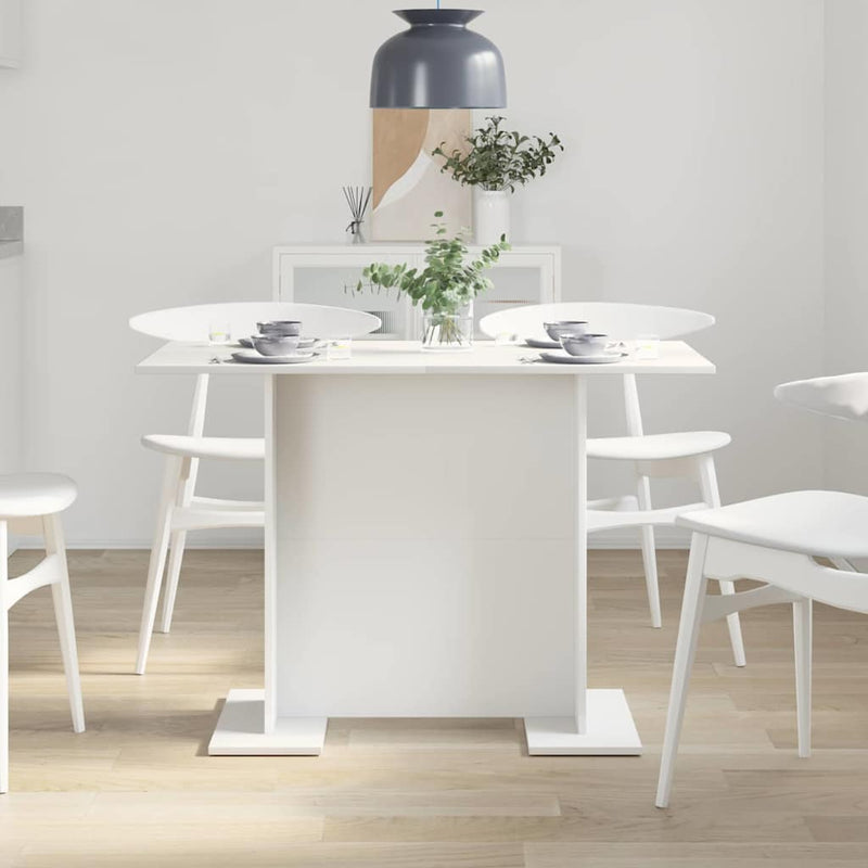 vidaXL Étkezőasztal Fehér 110 x 60 x 75 cm Faanyag