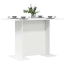 vidaXL Étkezőasztal Fehér 110 x 60 x 75 cm Faanyag
