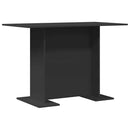 vidaXL Étkezőasztal Fekete 110 x 60 x 75 cm Faanyag