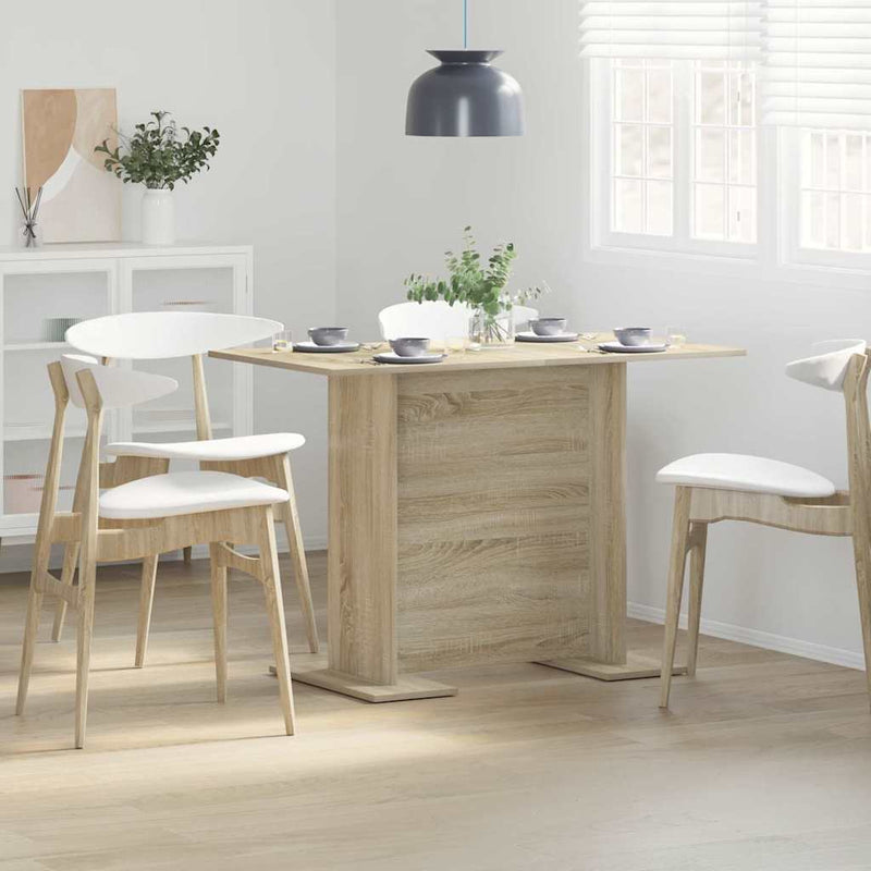 vidaXL Étkezőasztal sonoma tölgy 110 x 60 x 75 cm Faanyag