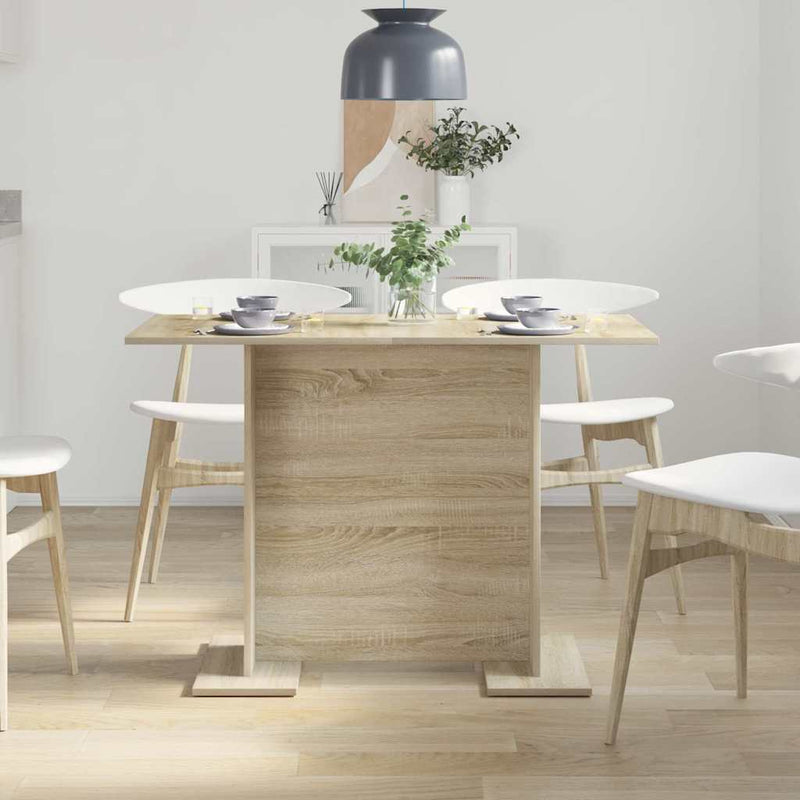 vidaXL Étkezőasztal sonoma tölgy 110 x 60 x 75 cm Faanyag