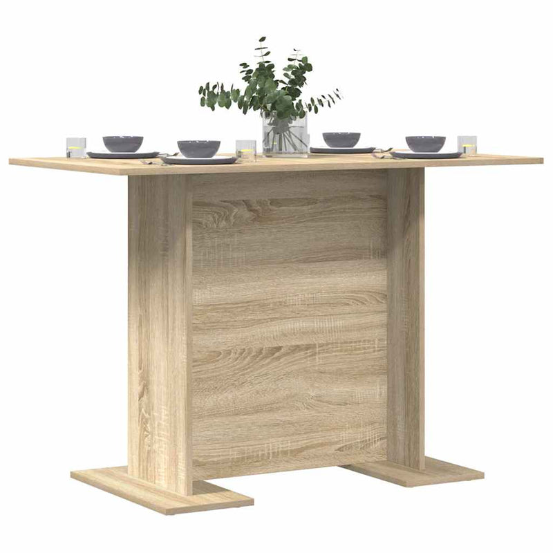 vidaXL Étkezőasztal sonoma tölgy 110 x 60 x 75 cm Faanyag