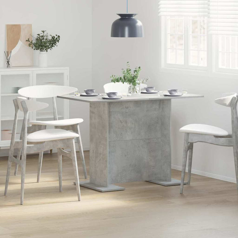 vidaXL Étkezőasztal Beton szürke 110 x 60 x 75 cm Faanyag