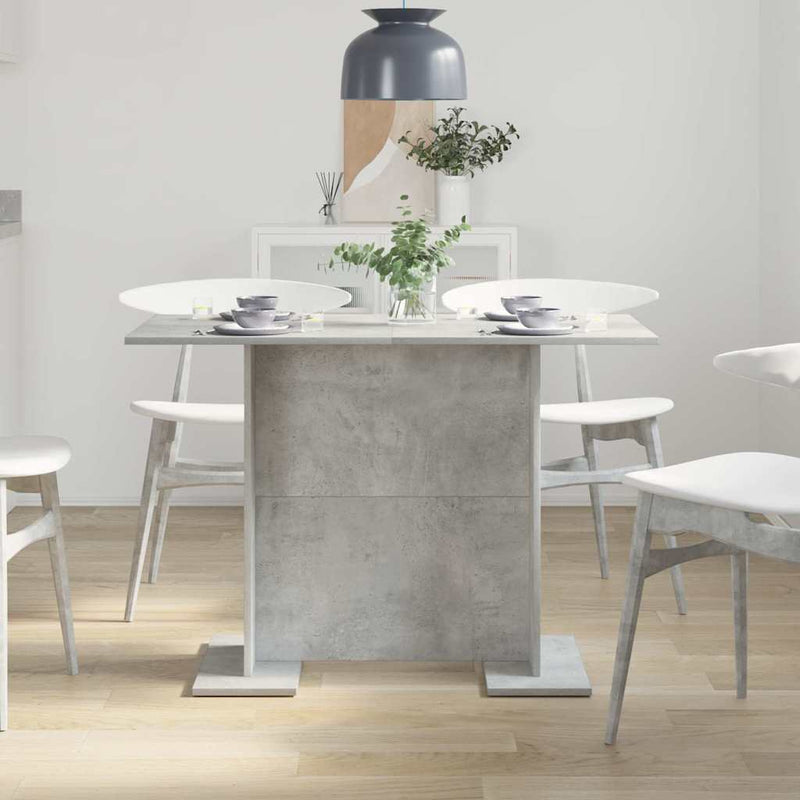 vidaXL Étkezőasztal Beton szürke 110 x 60 x 75 cm Faanyag