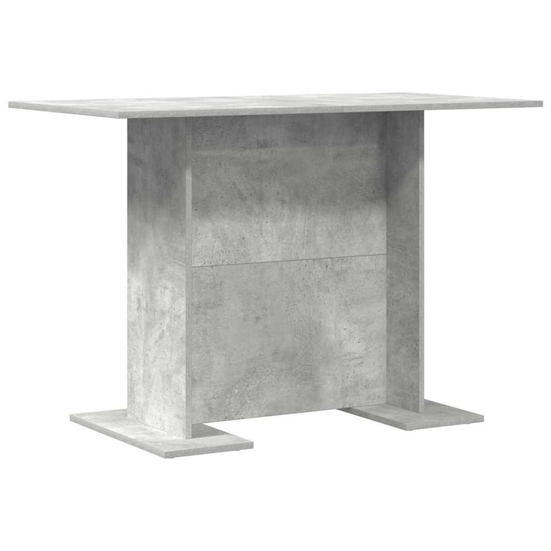 vidaXL Étkezőasztal Beton szürke 110 x 60 x 75 cm Faanyag