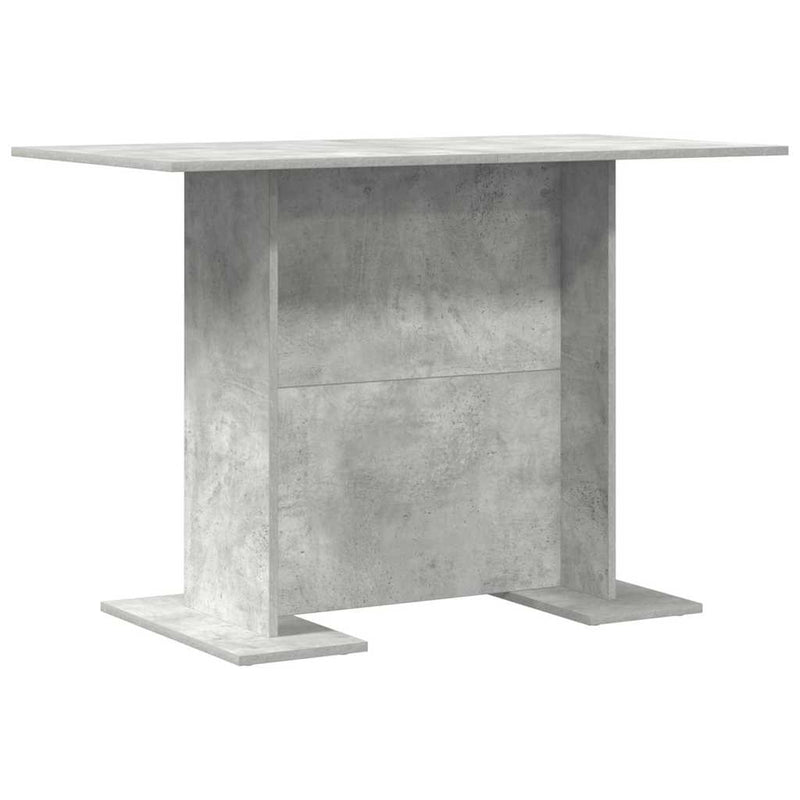 vidaXL Étkezőasztal Beton szürke 110 x 60 x 75 cm Faanyag
