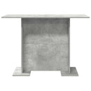 vidaXL Étkezőasztal Beton Szürke 110 x 60 x 75 cm Faanyag