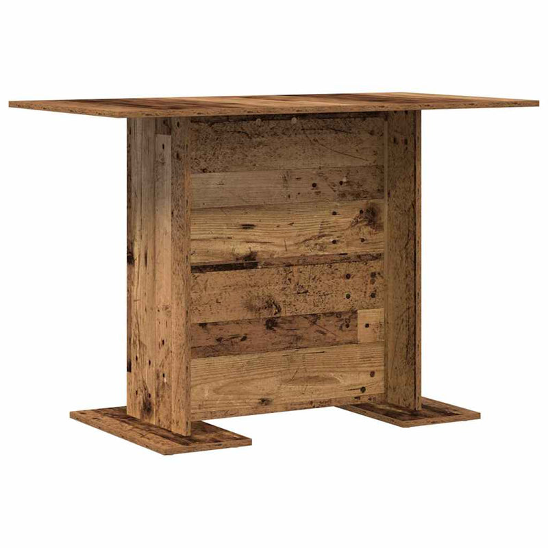 vidaXL Étkezőasztal Régi fa 110 x 60 x 75 cm Faanyag