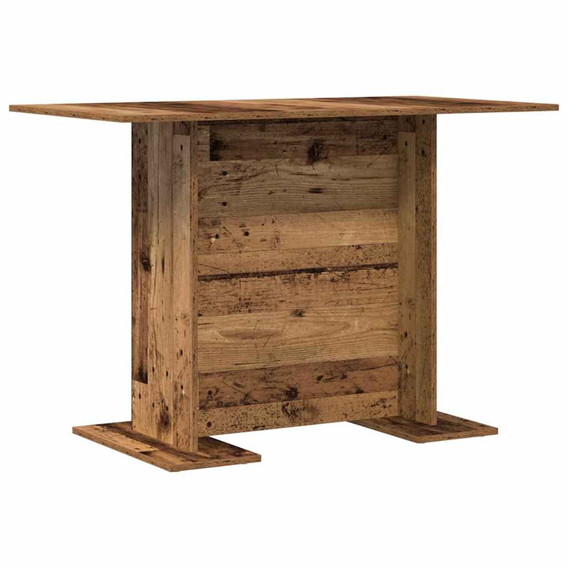 vidaXL Étkezőasztal Régi fa 110 x 60 x 75 cm Faanyag